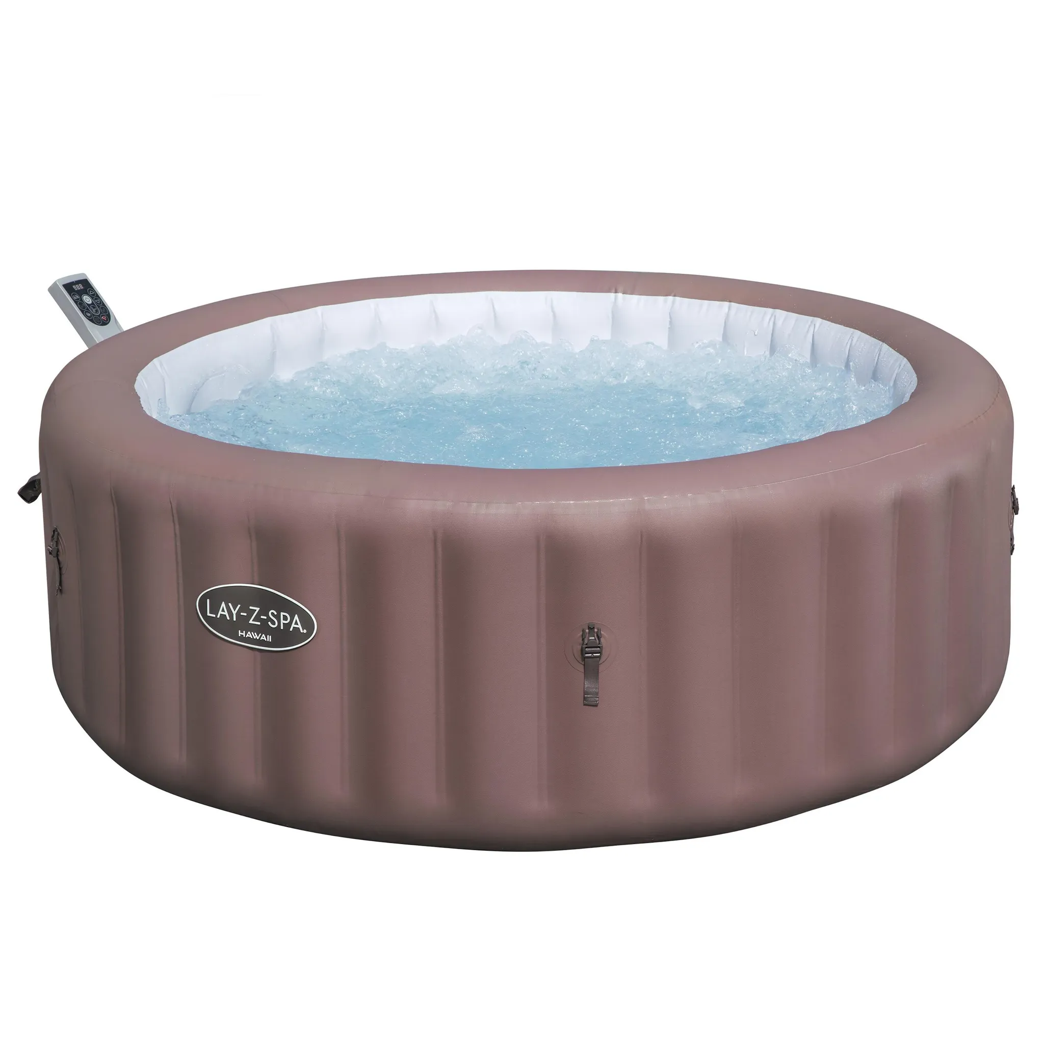 Bestway® LAY-Z-SPA® Energiespar-Whirlpool Hawaii AirJet™ mit App-Steuerung + integrierter UltraFit™ -Pumpeneinheit, für 6 Personen Ø 196 x 71 cm, Terrakotta