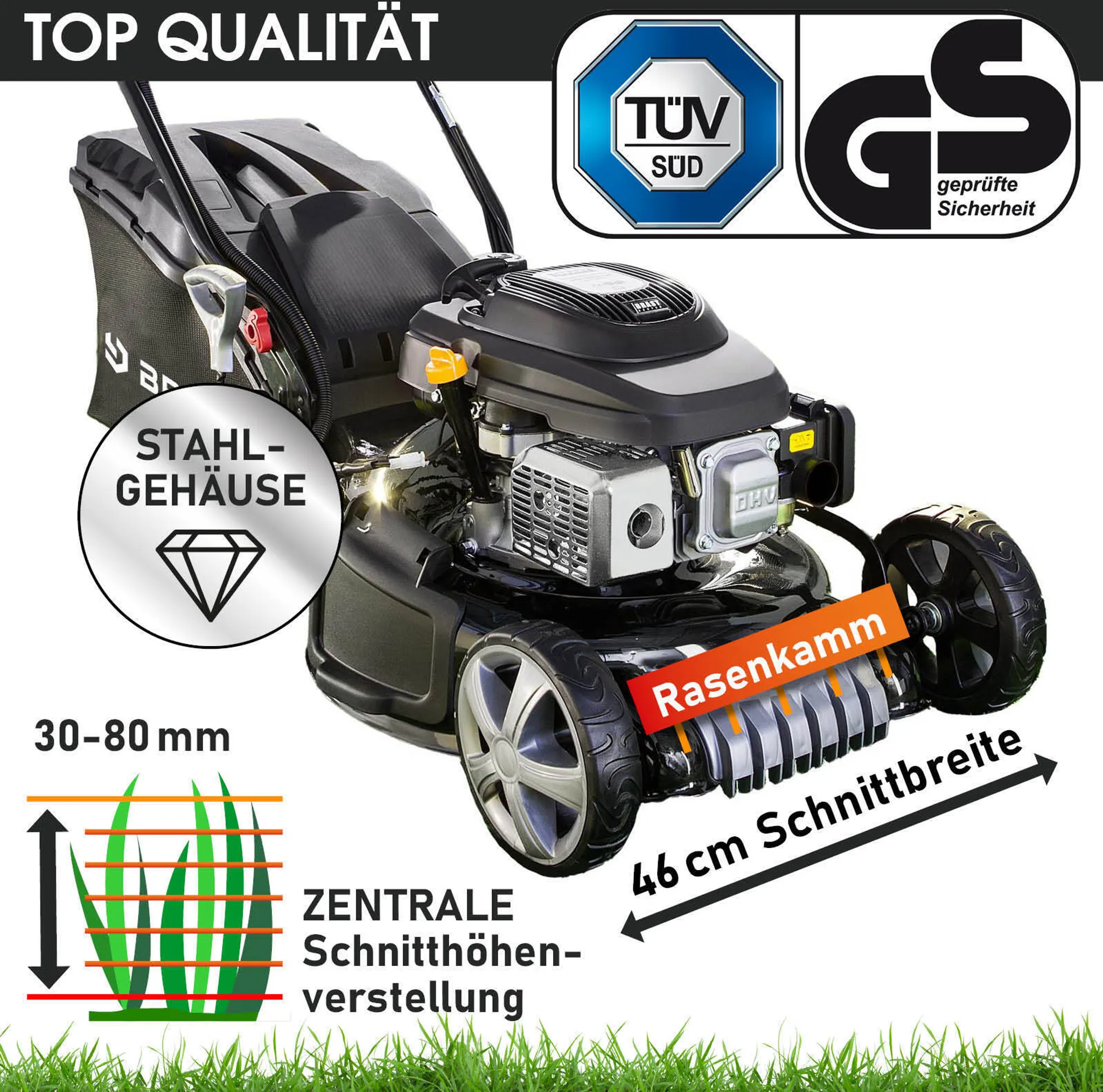 BRAST Benzin Rasenmäher 18170 ESTART SPEED – Bild 5