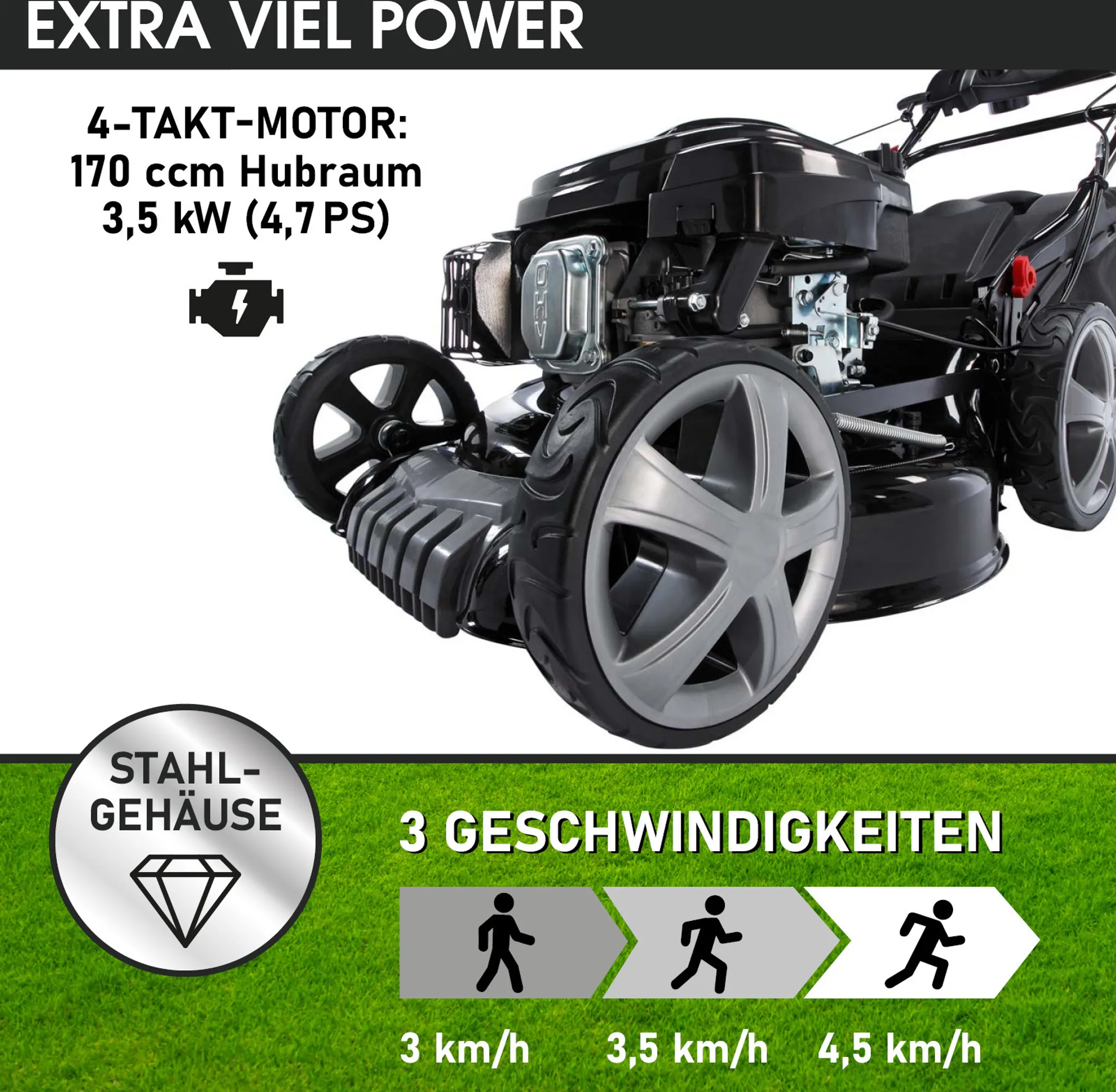 BRAST Benzin Rasenmäher 19224 SPEED – Bild 3