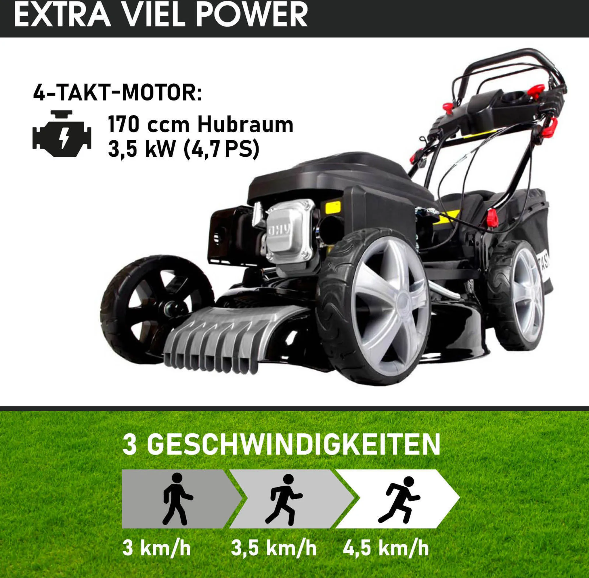 BRAST Benzin Rasenmäher 18170 ESTART SPEED – Bild 3