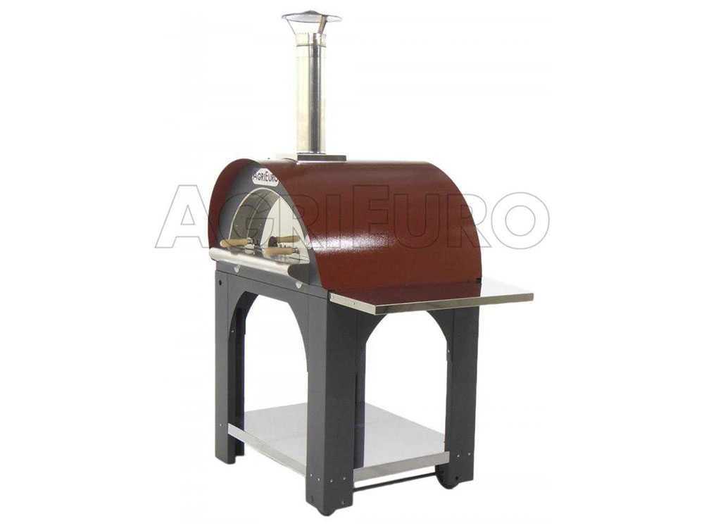 AgriEuro Cibus Red - Holzbackofen für draußen - 4 Pizzen – Bild 4