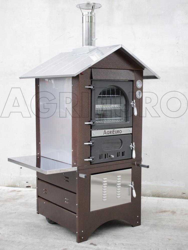 AgriEuro Medius 60 Deluxe EXT - Holzbackofen - aus Edelstahl - kupferfarben – Bild 3