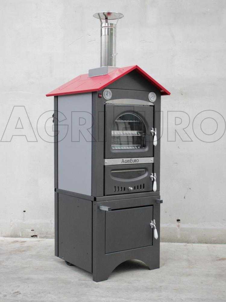 Agrieuro Minimus 50 EXT - Holzbackofen für draußen aus Edelstahl - Umluftbackofen