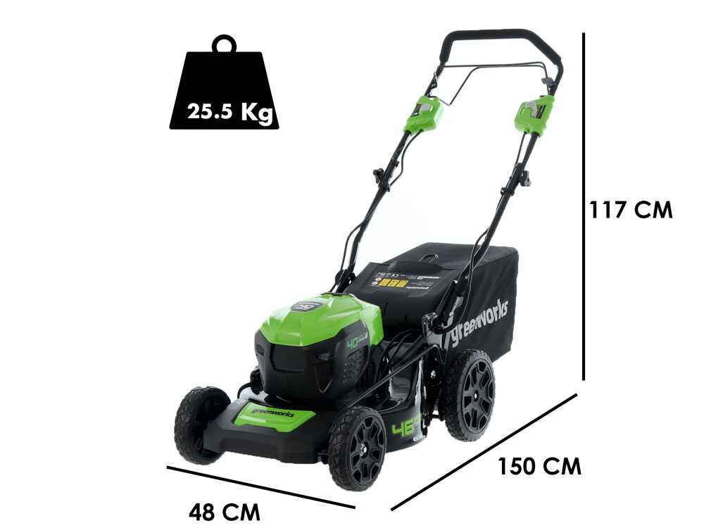 Akku-Rasenmäher Greenworks GD40LM46SPK4 40V - SOLO - Ohne Akku und Ladegerät