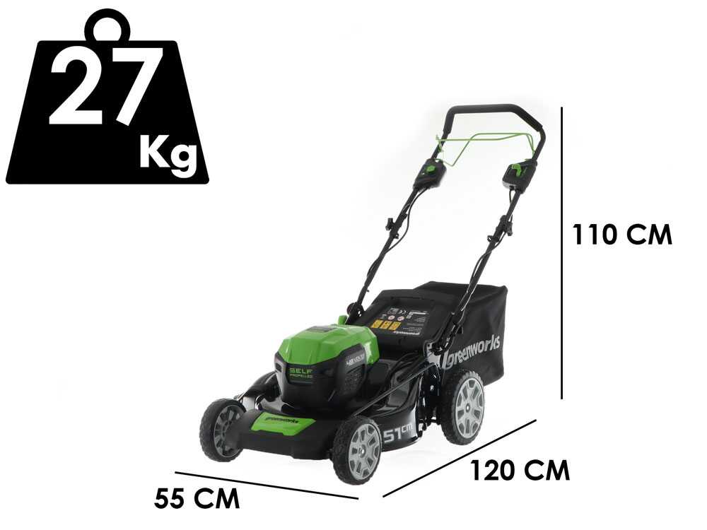 Akku-Rasenmäher Greenworks GD48LM51SP  48V - 51 cm - Akku 4Ah, mit Radantrieb