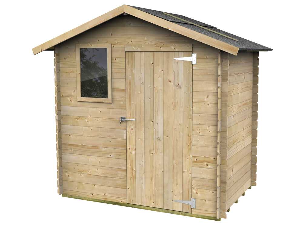 Alce Livia 198x130 – Gerätehaus aus Holz – Mit Frontfenster – 198x130x205 cm – Bild 4