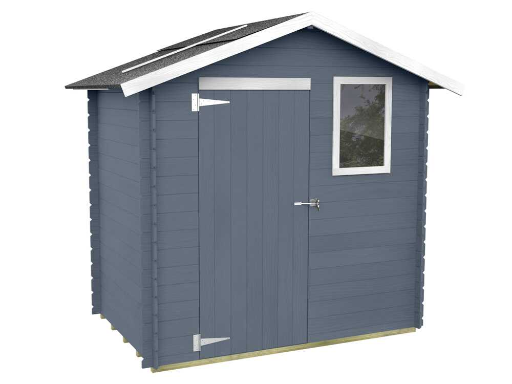 Alce Livia 198x130 grau – Gartenschuppen aus Holz – Mit Frontfenster – 198x130x205 cm – Bild 3