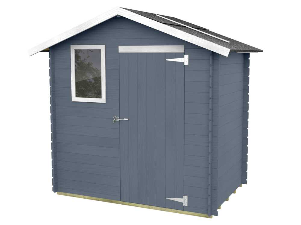 Alce Livia 198x130 grau – Gartenschuppen aus Holz – Mit Frontfenster – 198x130x205 cm – Bild 4
