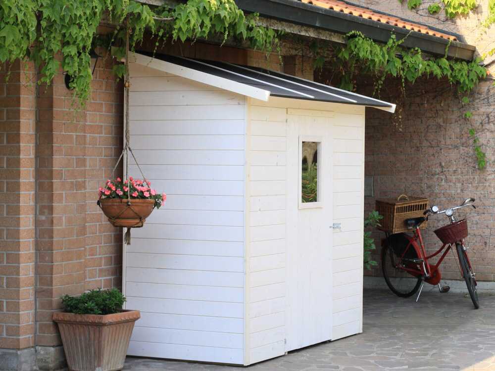 Alce Vaniglia 207x102 - Holz-Gerätehaus - mit Frontfenster