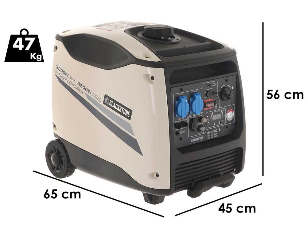 BlackStone B-iG 4000 ES - Benzin Inverter-Stromerzeuger mit Trolley 3.8 kW - Dauerleistung 3.5 kW - 230V