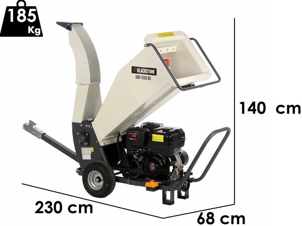 BlackStone GBD-1500 BS - Profi Benzin Häcksler - Motor B&S XR 13.5