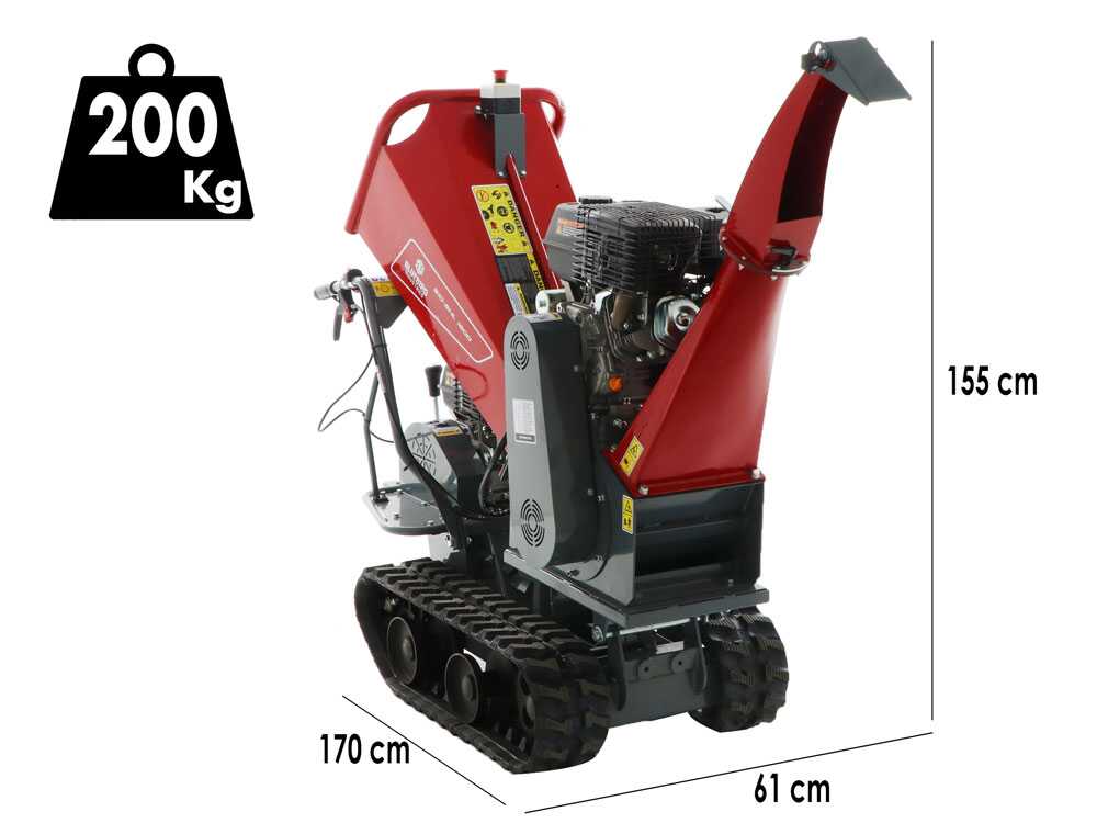 Blue Bird 310-SHL 1200 - Häcksler mit Raupenantrieb und Motorschubkarre  -  Loncin G420F Motor
