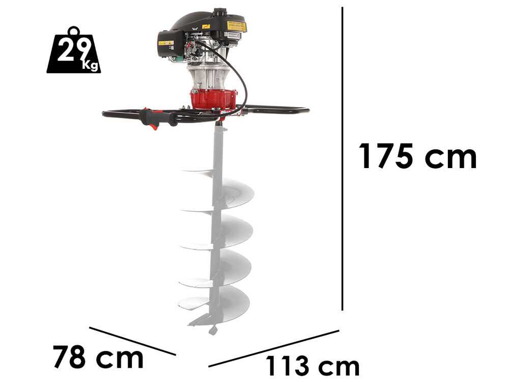 Bluebird T170 HO - Profi-Benzin-Erdlochbohrer - Honda GCVx 170 - BOHRSPITZE NICHT ENTHALTEN