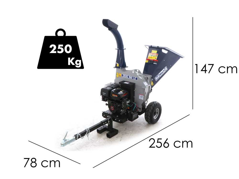 BullMach ZEUS 160 LE - Benzin-Häcksler mit Anhängerkupplung - Loncin 420 cm³ - E-Starter