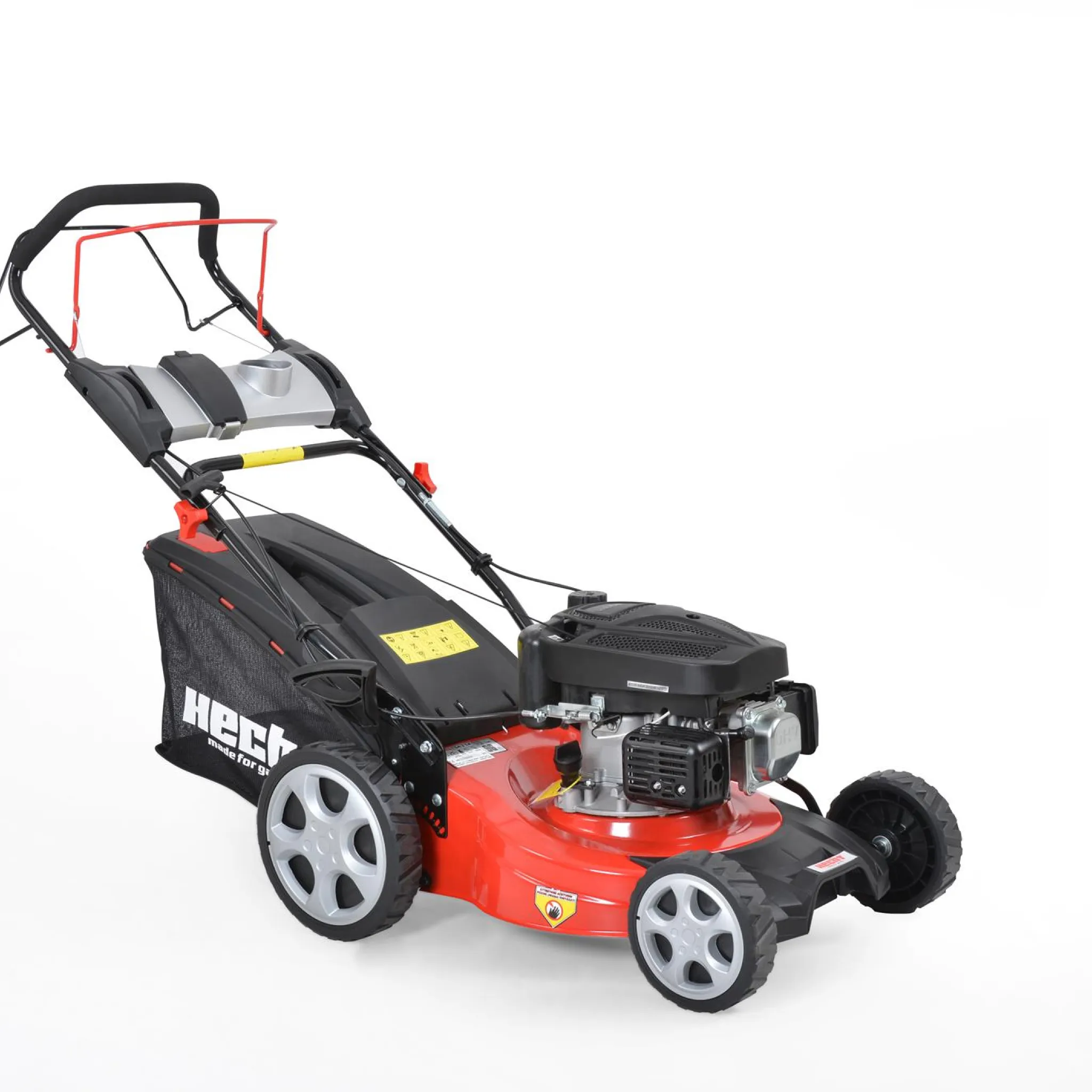 HECHT 543 SX Rasenmäher Benzin mit Antrieb | 42 cm Schnittbreite | 45 L Fangkorb| 3,2 PS