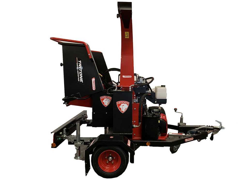 Ceccato Tritone Mega Monster - Profi Häcksler auf Wagen - Honda Motor GX 690 – Bild 3