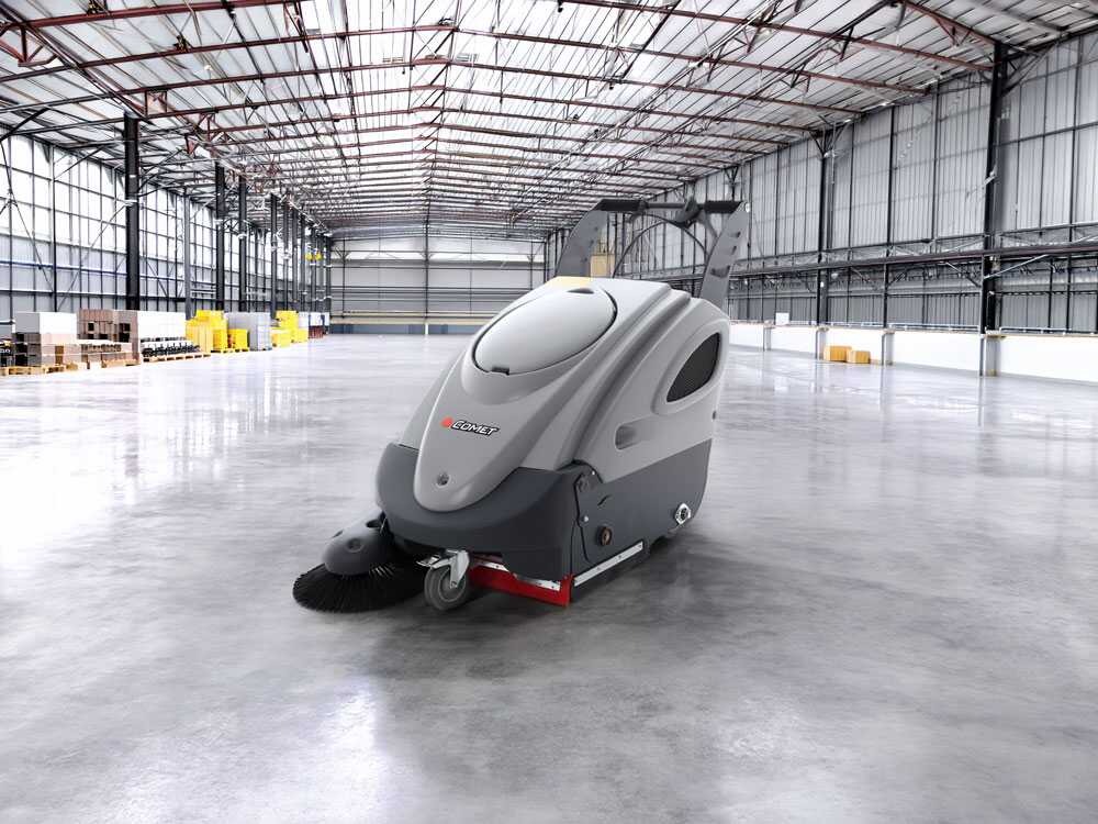 Comet CSW 700B - Kehrmaschine mit Auffangbehälter - 12V - SOLO OHNE AKKU UND LADEGERÄT