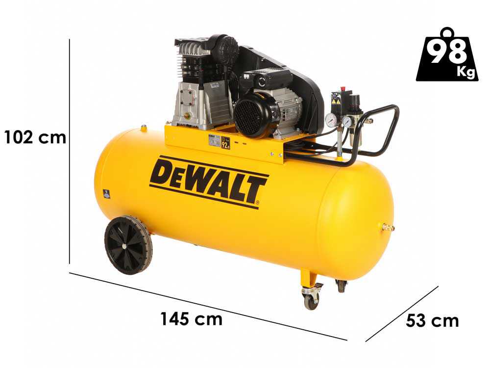 DeWalt DXCMB3M200HE – Einphasiger elektrischer Riemen-Kompressor – 3-PS-Motor – 200 Liter