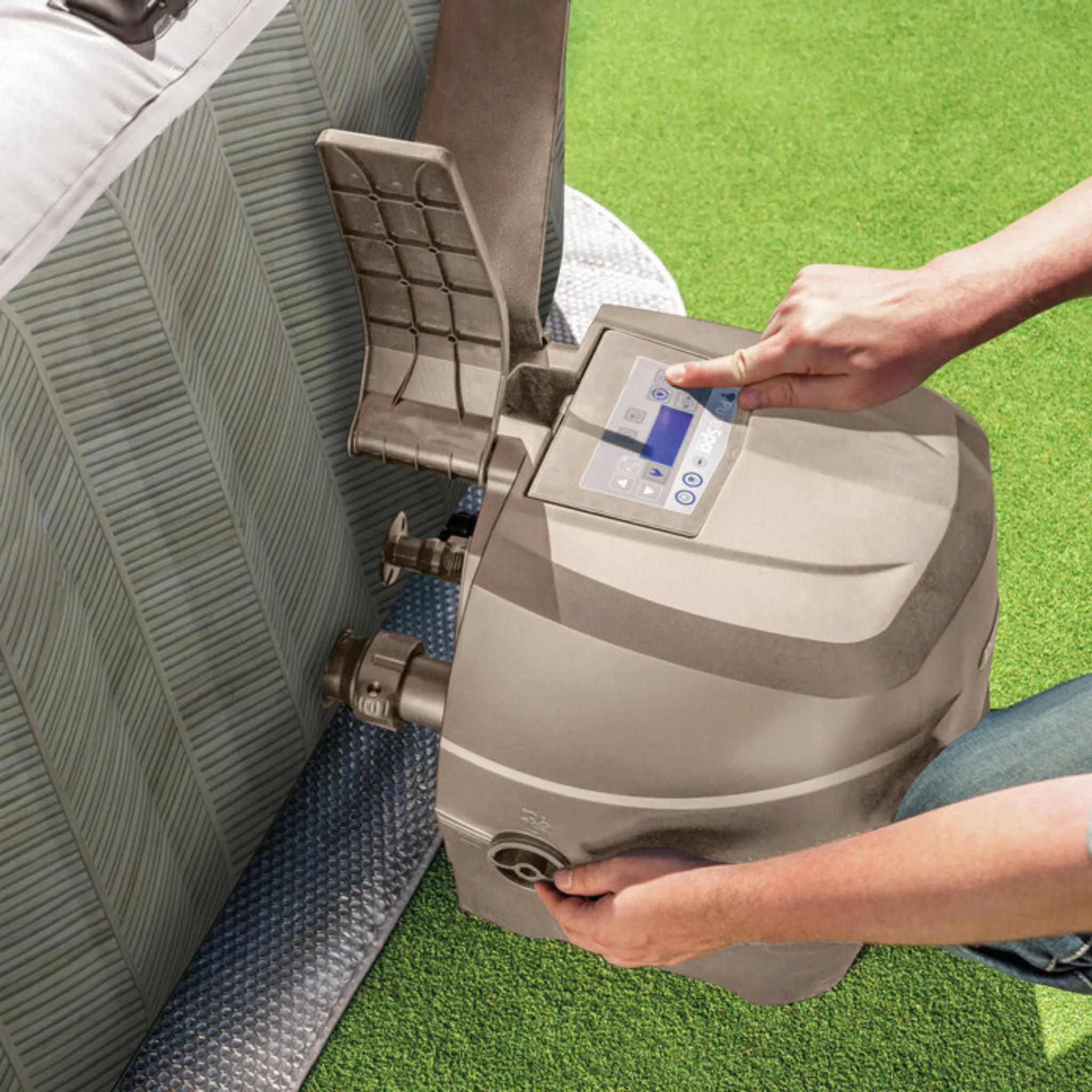 INTEX 28446NP - Whirlpool - Chevron Deluxe Square Bubble (175x175cm) für 4 Personen – Bild 10