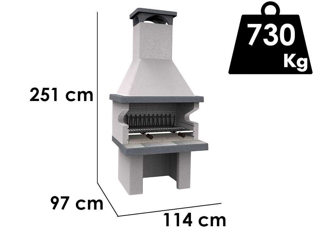 Edilmark Barbecue 201 - Holz- und Kohlegrillkamin