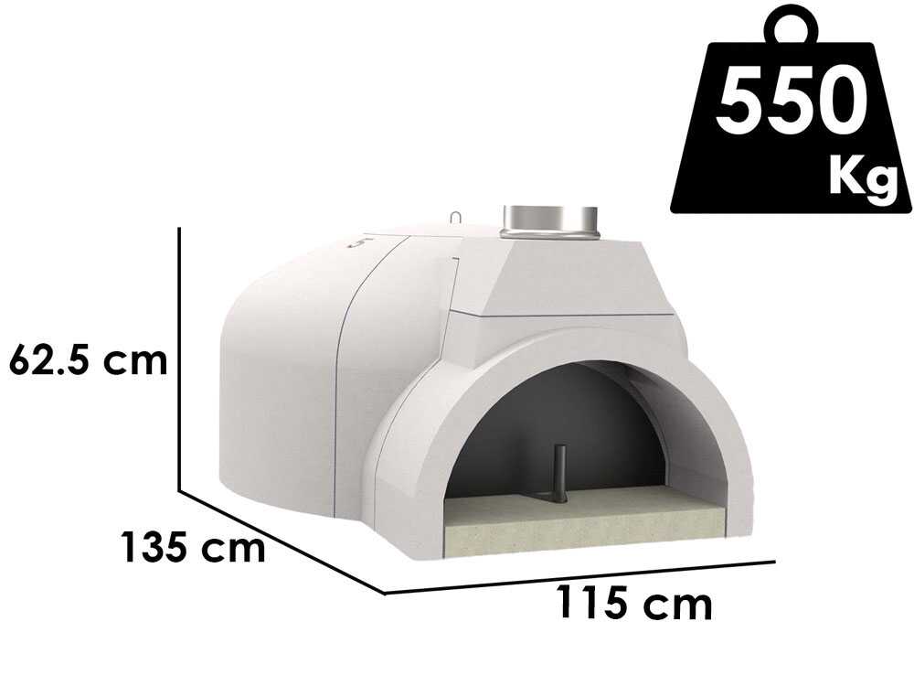 Edilmark FP 100N - Einbau-Holzbackofen mit Backfläche Ø 100 cm - für 5 Pizzen