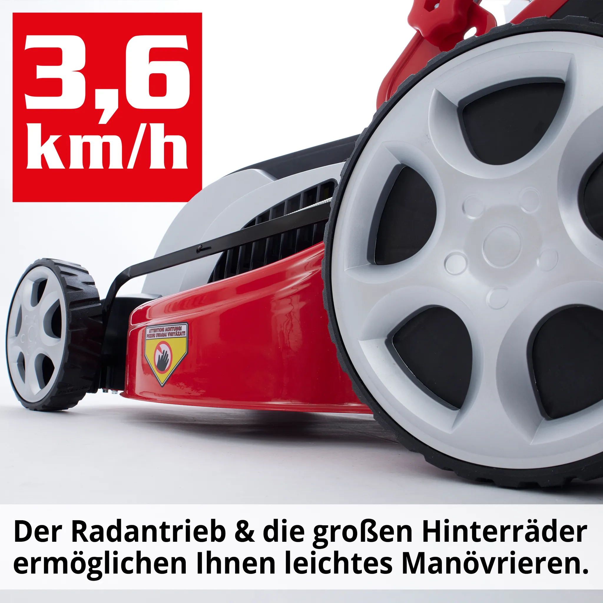 HECHT Rasenmäher Elektro mit Antrieb 1803 S | 5in1 | 46 cm Schnittbreite | 1800 W | 60 L Fangkorb | Mulchkit | Stahlgehäuse – Bild 3