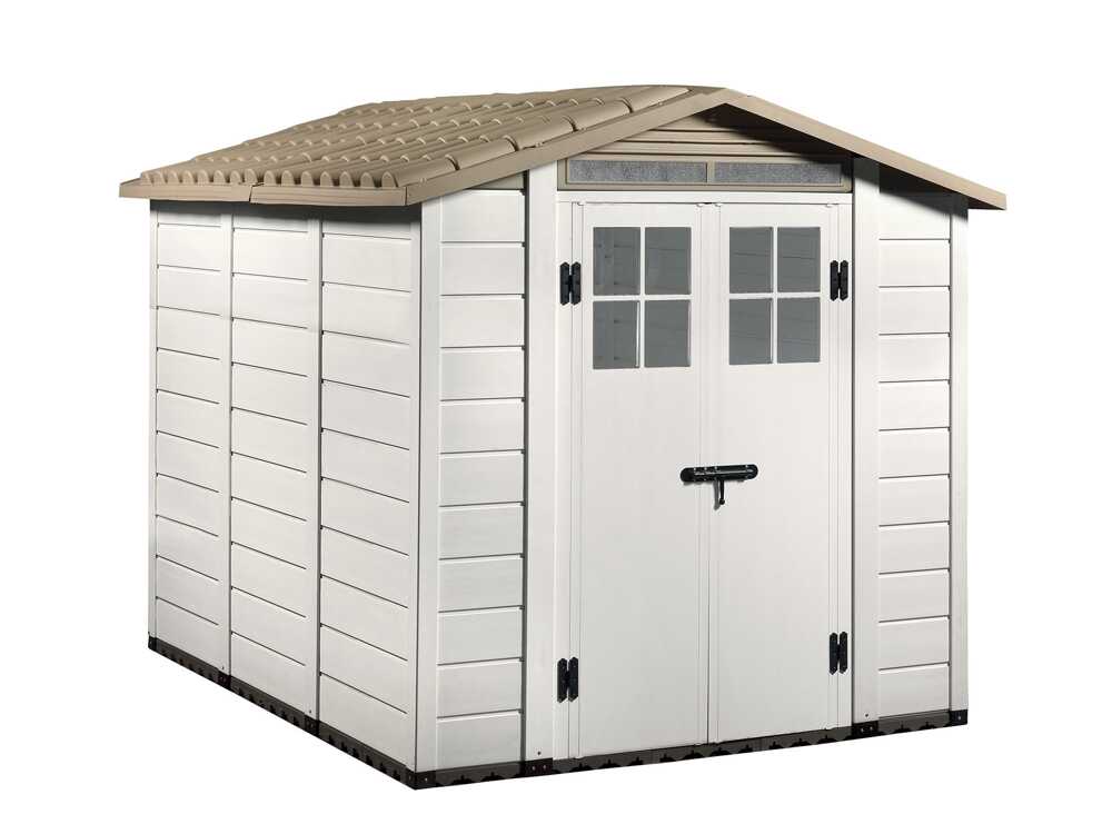 Garofalo Tuscany Evo 240 – Gerätehaus – Mit Fenstern und Doppeltür – 202,5 × 242,5 × 220 cm – Bild 4