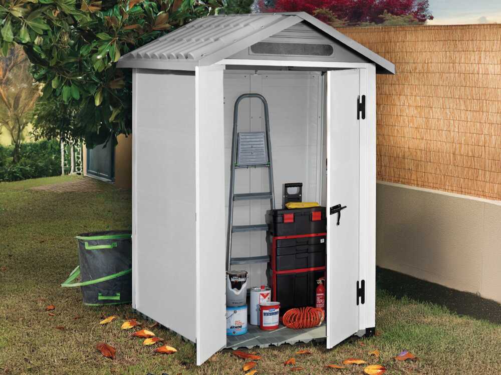 Garofalo Urban 120 – Gerätehaus – Mit Doppeltür – 122,5 x 122,5 x 214 cm