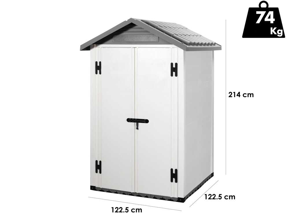 Garofalo Urban 120 – Gerätehaus – Mit Doppeltür – 122,5 x 122,5 x 214 cm – Bild 3