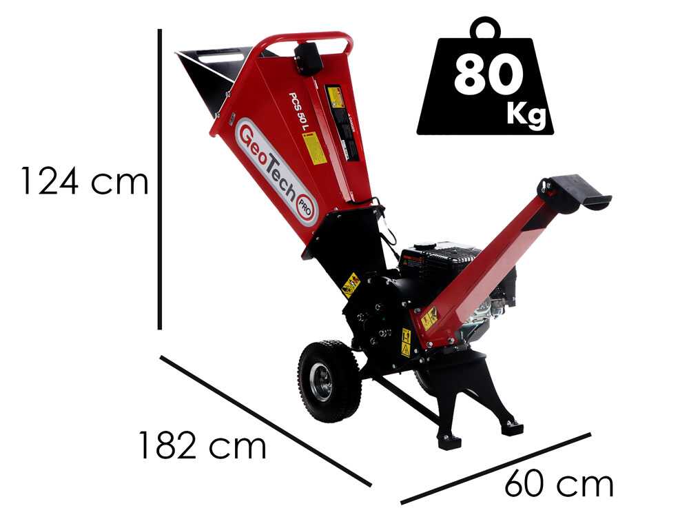 GeoTech-Pro PCS 50 L- Benzin-Häcksler - Loncin Motor 6.5 PS
