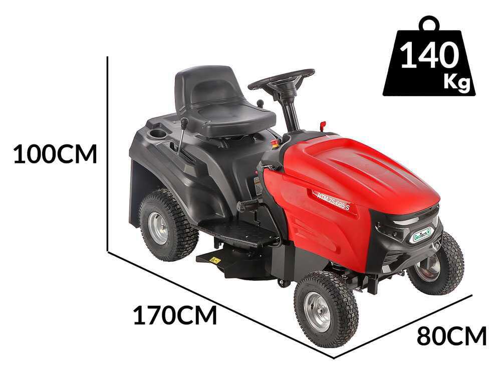 GeoTech RTM 75-685 S  - Rasentraktor - Mechanikgetriebe - Seitenauswurf