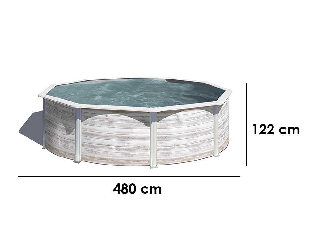 Gre Finlandia rund Ø460 x 120 cm - Stahlwandbecken