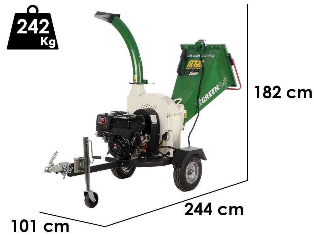 GreenBay GB-WDC 120 BSE - Profi Häcksler mit Benzinmotor B&S XR 13.5