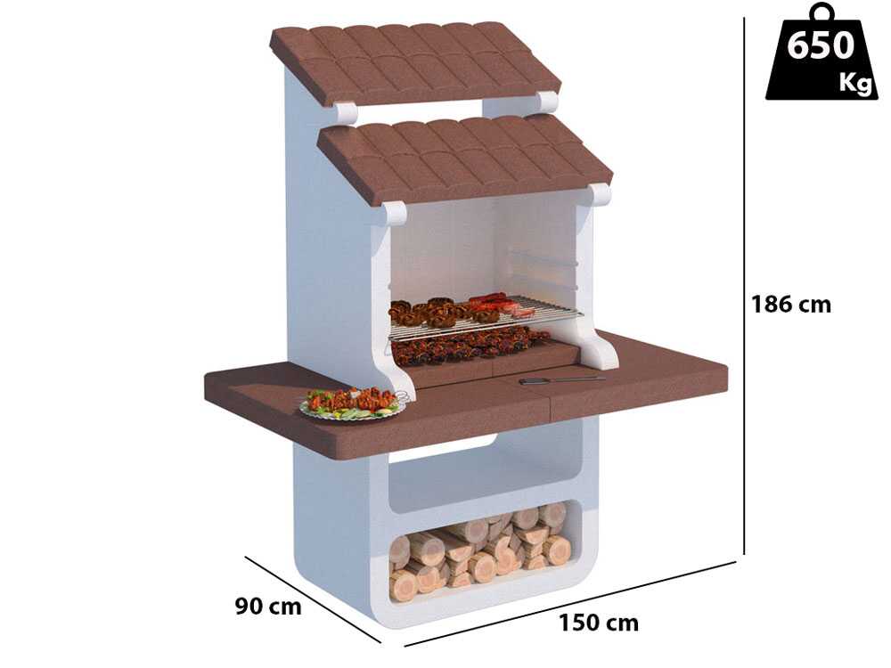 Linea VZ Portocervo - Grillkamin - für Holz und Holzkohle