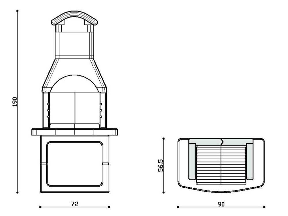 Linea VZ San Remo - Grillkamin - für Holzkohle – Bild 3