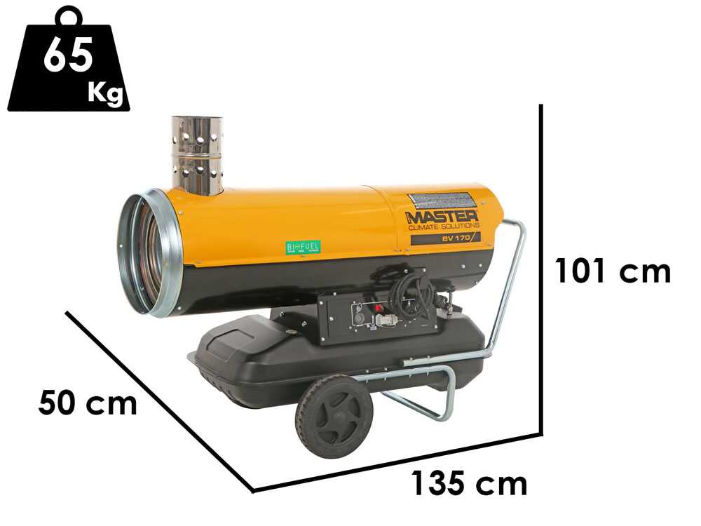 Master BV 170 E – Indirekter Öl-Heißluftgenerator – 47 kW