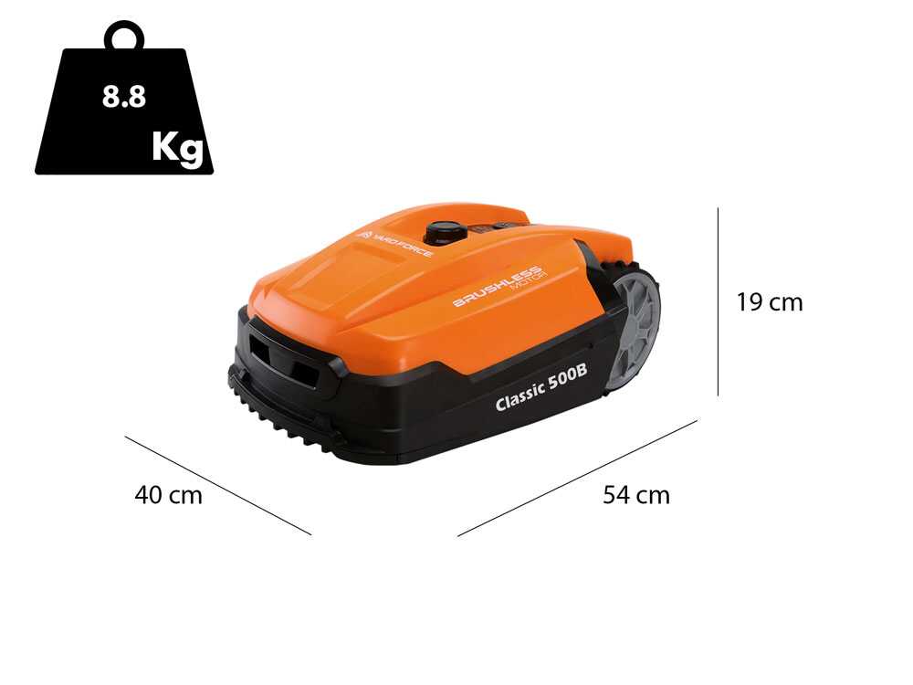Mähroboter Yard Force Classic 500B - Bluetooth integriert - Stoßsensoren