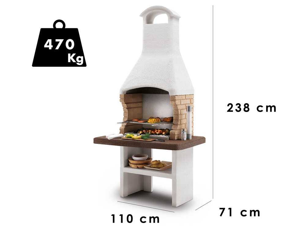 Palazzetti Brest 3 -  Grillkamin für Holz und Holzkohle