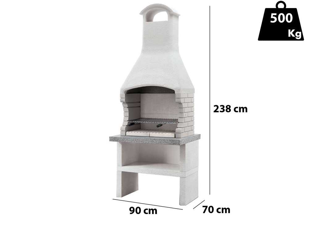Palazzetti Marbella - Modul-Grillkamin aus Beton - für Holz und Holzkohle