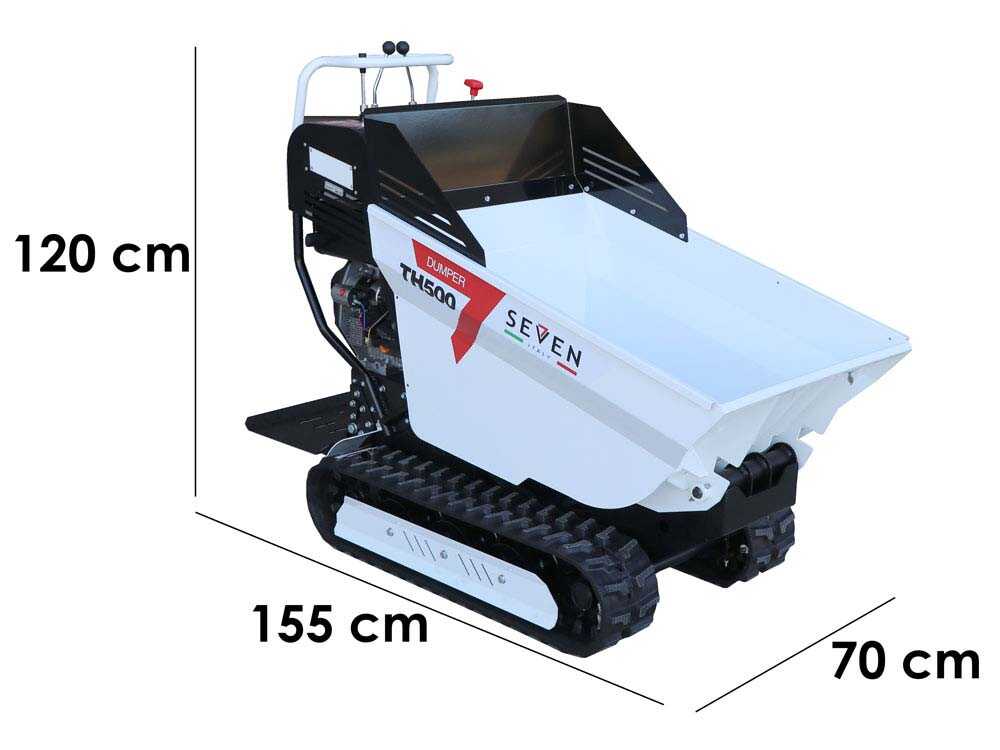 Raupendumper Seven Italy TH500 KM178-E - Hydraulische Dumper Mulde 500 kg