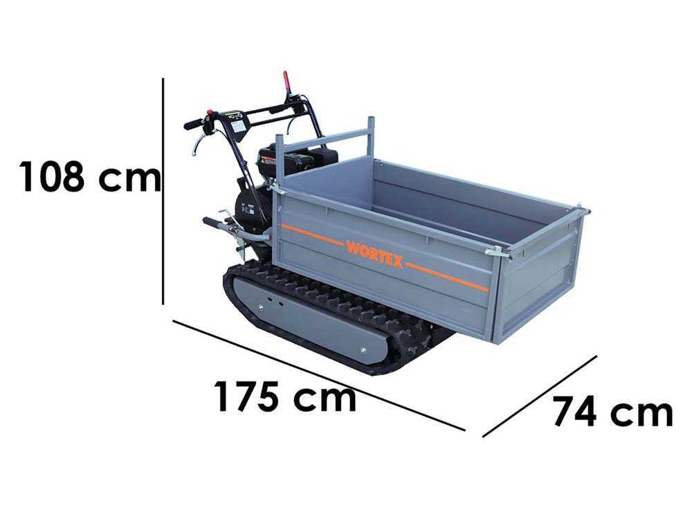 Raupendumper Wortex SFL 500 - Ausziehbare Mulde mit 500 kg Tragfähigkeit