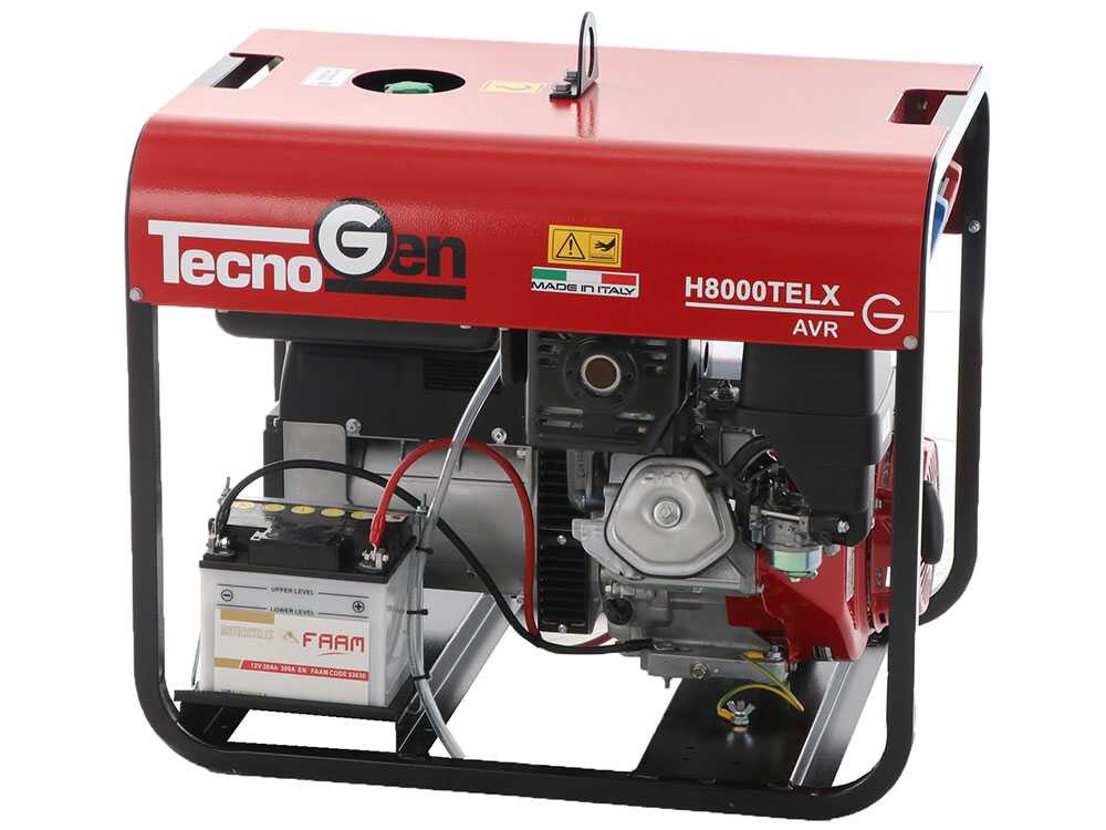 TecnoGen H8000TELX - Benzin-Stromerzeuger mit Elektrostarter 6 kW - Dauerleistung 5.4 kW - 400V – Bild 4