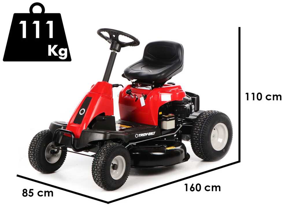 Troy-Bilt TB 60T-S SELECT - Aufsitzrasenmäher - mit Seitenauswurf - 196 ccm Motor - Elektrostarter