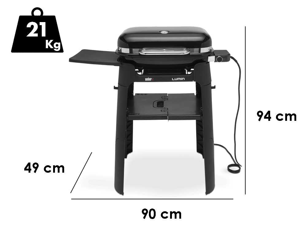 Weber Lumin mit Stand - Tragbarer Elektrogrill