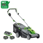 LUX-TOOLS 40V Akku-Rasenmäher 1 PowerSystem A-RM-2x 20/43 Set 2x 20V Akkus